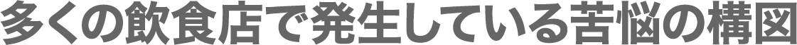 多くの飲食店で発生している苦悩の構図