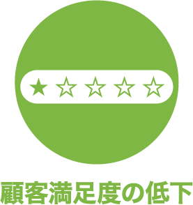 顧客満足度の低下